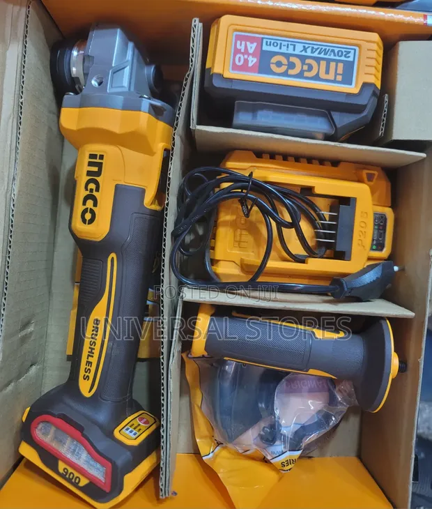 INGCO 20V Cordless Brushless Angle Grinder Kit - 1