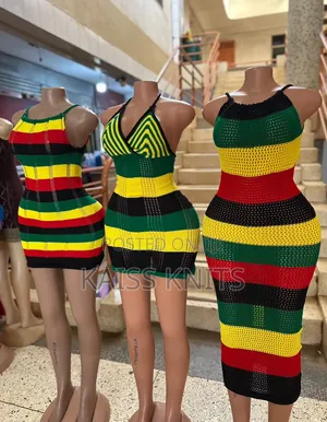 Knitted Rasta Dress - Brand New