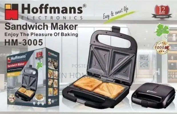 Hoffman HM-3005 2-Slice Sandwich Maker - 1