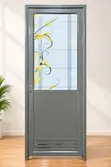 Aluminium Bathroom Door - Brown - 1
