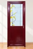 Aluminium Bathroom Door - Brown - 2