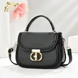 Chrisbella Structured Leather and Textured Fabric Handbag - 4