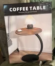 Modern C-Shaped Wooden Coffee Laptop Table - 2