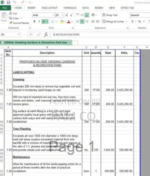 Bills of Quantities & Measurement Works