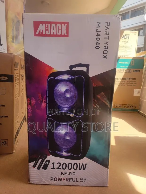 Myjack MJ4040 Pro 12000W Party Speaker System with Mics - 1