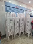 Outdoor/Indoor Plastic Chairs (Set of 4) - 1