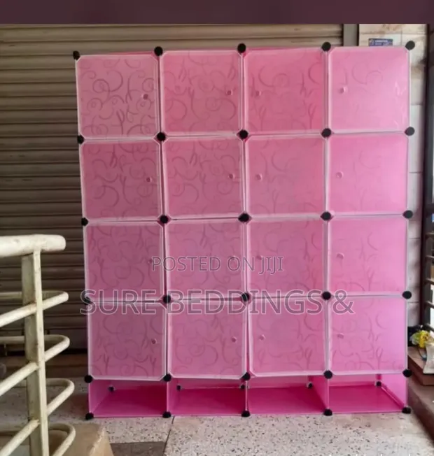 4-Column Plastic Storage Cabinet - 1