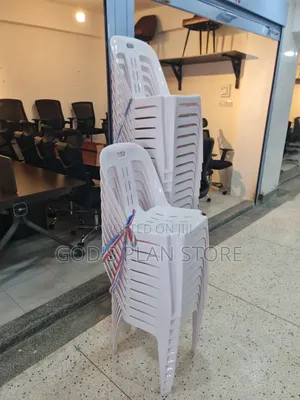 Glossy White Plastic Dining Chairs (Set of 4)