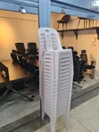 Glossy White Plastic Dining Chairs (Set of 4) - 2