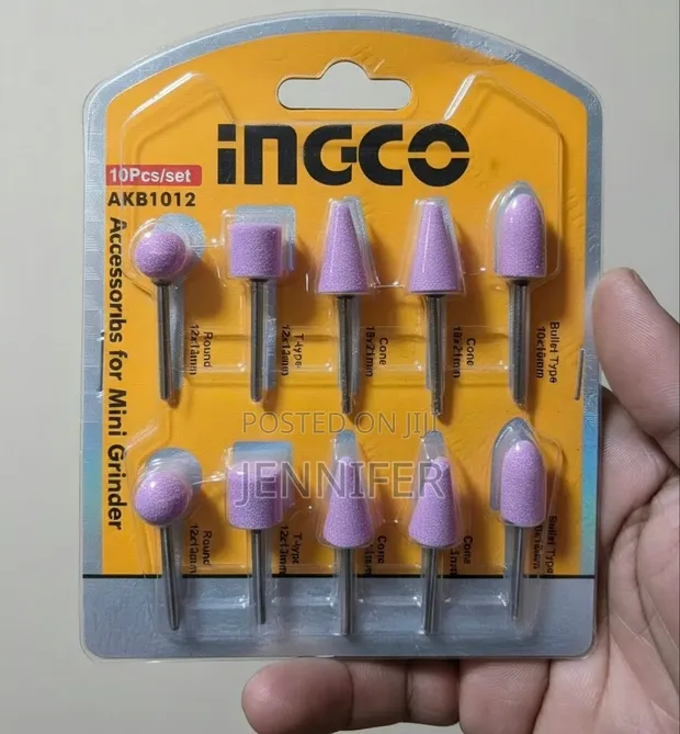 INGCO AKB1012 10-Piece Mounted Stone Accessory Set - 1