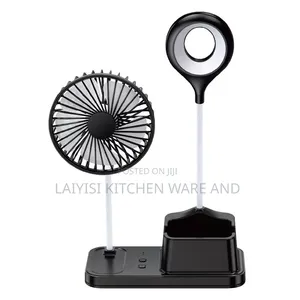 4-in-1 Multifunctional Desk Fan with Light & Holders