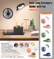 4-in-1 Multifunctional Desk Fan with Light & Holders - 3