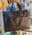 Dark Brown Leather Business Briefcase - 2