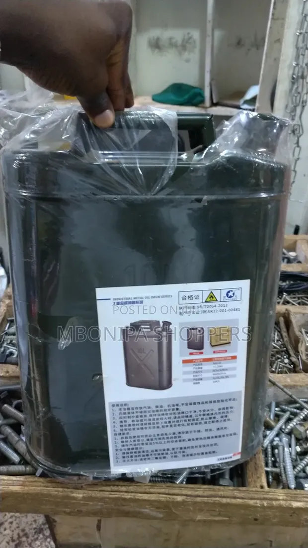 10-Liter Emtop Steel Jerry Can for Fuel/Oil - 1
