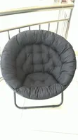 Urban Lifestyle Oversized Polycanvas Foldable Saucer Chair, Black - 1