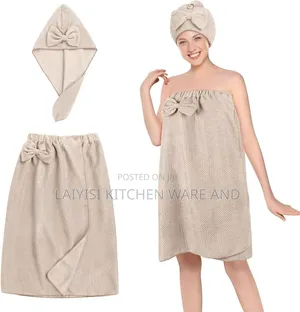 Women's Sauna Kilt Set with Shower Cap