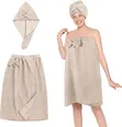 Women's Sauna Kilt Set with Shower Cap - 1