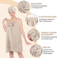 Women's Sauna Kilt Set with Shower Cap - 2