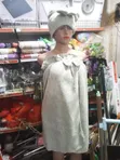 Women's Sauna Kilt Set with Shower Cap - 4