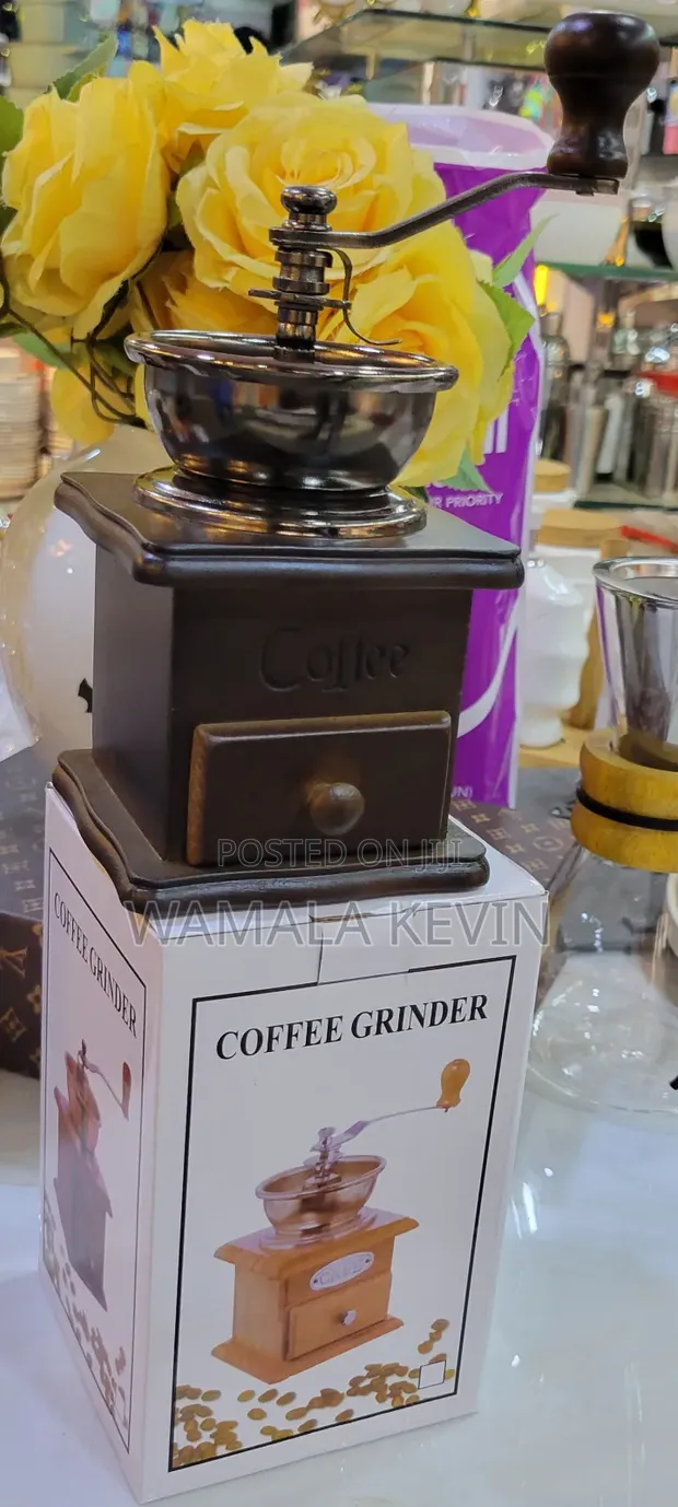 Vintage Wooden Coffee Grinder - 1