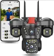 3 Lens 4G CCTV Camera with Night Vision & 2-Way Audio - 1