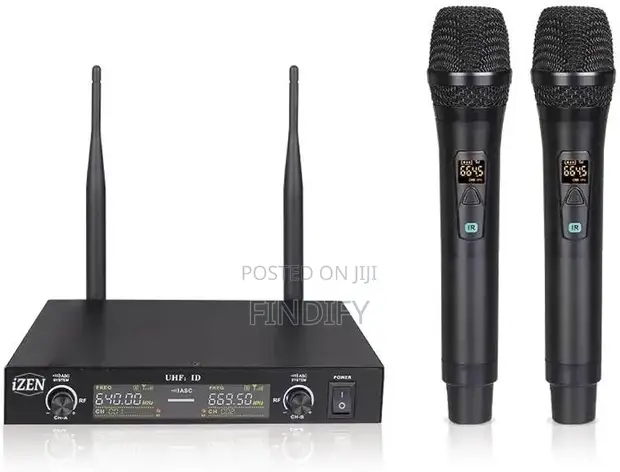 Dual Channel Wireless Microphone System with Handheld Dynamic Mics - 1