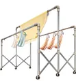 Heavy Duty Stainless Steel Laundry Drying Rack with Wheels - 1