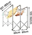 Heavy Duty Stainless Steel Laundry Drying Rack with Wheels - 2