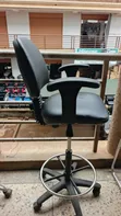 Black Counter Chair with Swivel Base - 2