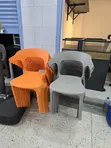 Outdoor Modern Plastic Chairs with Armrests - 2