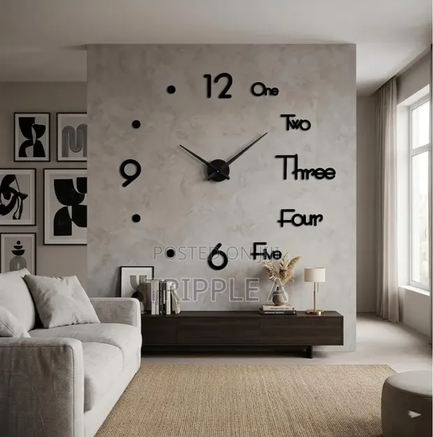 Modern Large 3D Wall Clock - 1