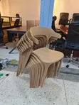 1pc Angled Outdoor Plastic Chair - 1