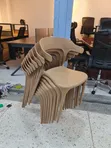 1pc Angled Outdoor Plastic Chair - 2