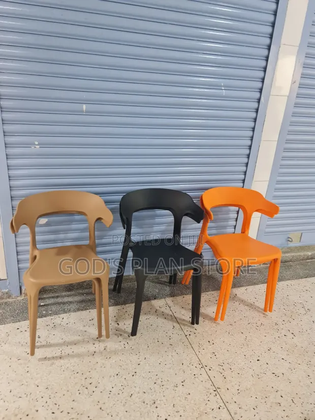 Stackable Hole Back Plastic Chairs - Brand New - 1