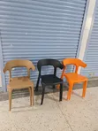 Stackable Hole Back Plastic Chairs - Brand New - 1