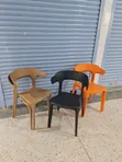 Stackable Hole Back Plastic Chairs - Brand New - 2