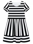 Black and White Striped Dress - 2