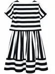 Black and White Striped Dress - 3