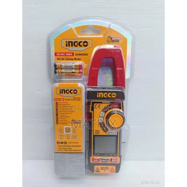 Ingco Digital Clamp Meter DC/AC 400A (Model DCM62002) - 1