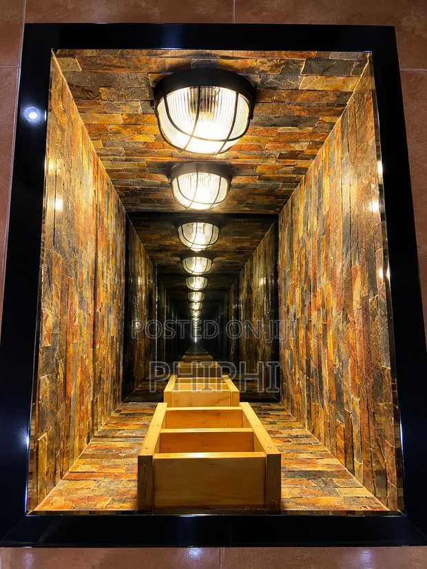 Infinity Center Table with Lamp and Mirrors - 1
