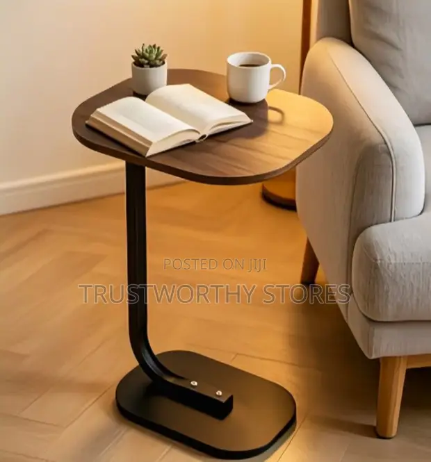 C-Shaped Sofa Side Table - Brand New - 1