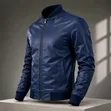 Genuine Leather Jackets (Navy Blue) - 2
