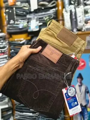 Checked Jean Pants - Straight Fit