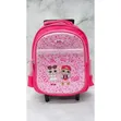 Cartoon Trolley School Backpack - Pink - 1