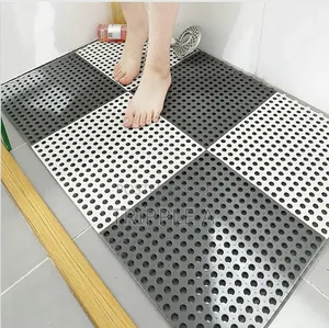 Set of 6 Plastic Non-Slip Bathroom Mats