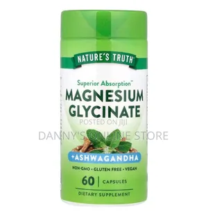 Magnesium Glycinate + Ashwagandha, 60 Capsules
