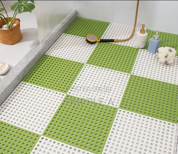 6pcs Square Shower Mat - Non-Slip Bath Mats - 1