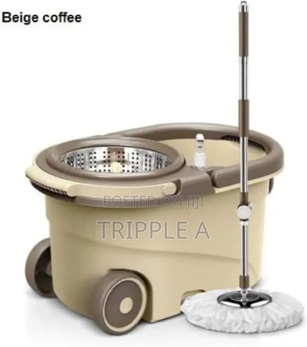 360° Spin Mop Bucket Set with Wheels - 1