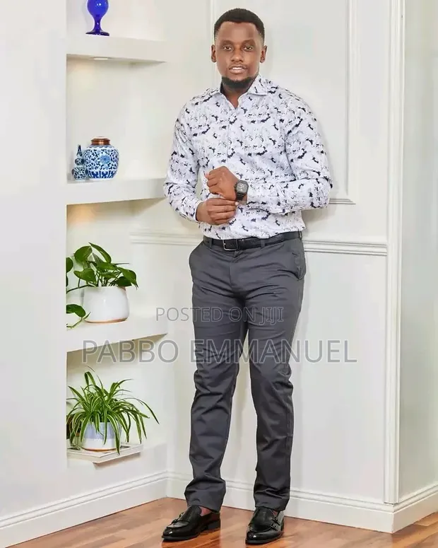 Men's Dotted Long Sleeve Shirts - 1