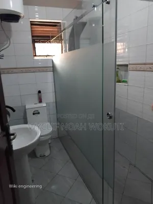Frosted Shower Cabin with Sliding Door
